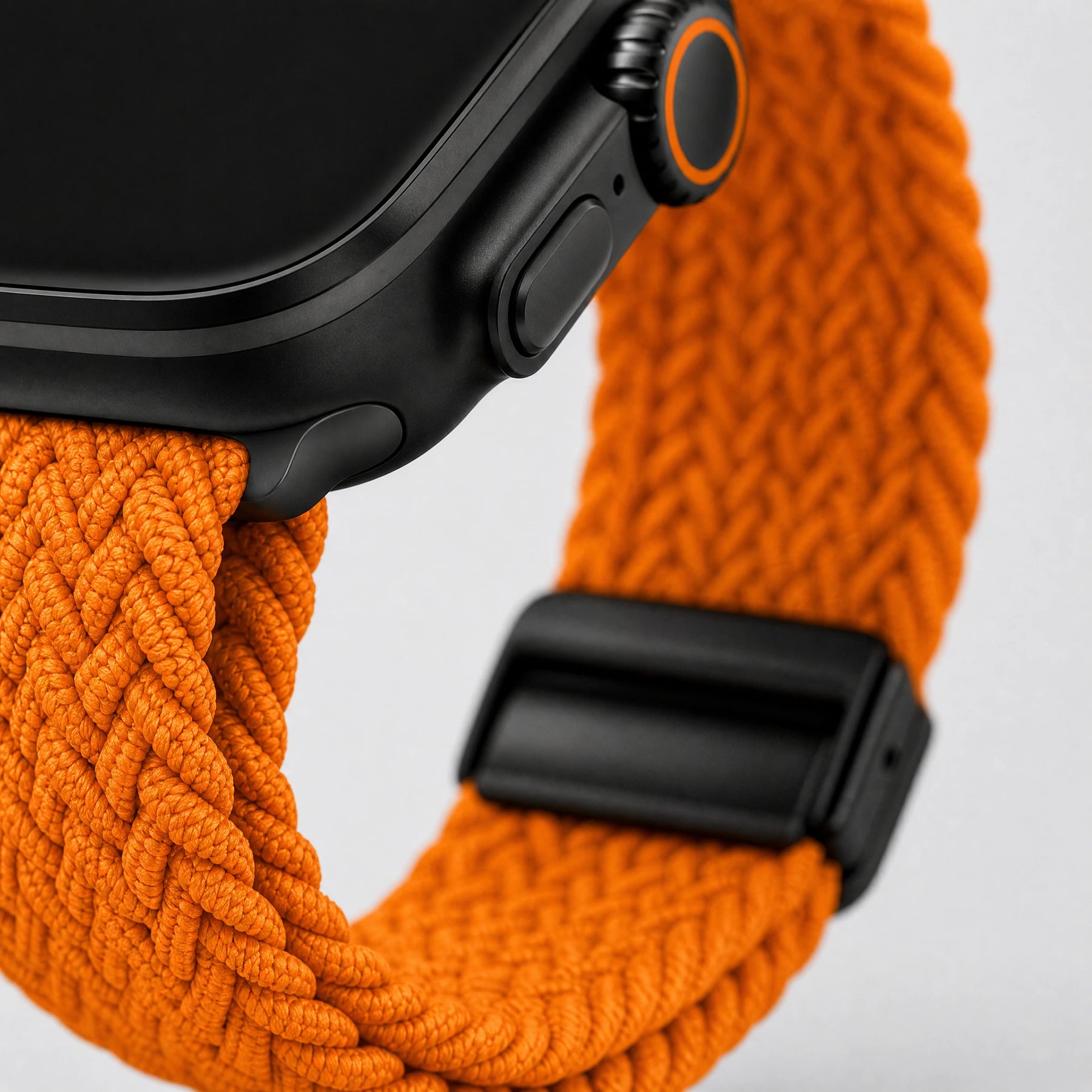 Xstrape Stylish Smartwatch with Durable Orange Braided Band