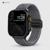 xstrape Gray Braided Loop Apple Watch Band - Stretch Nylon Strap for Apple Watch Ultra, Series 9, 8, 7, SE