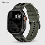 xstrape Rugged Olive Green Silicone Apple Watch Ultra Band