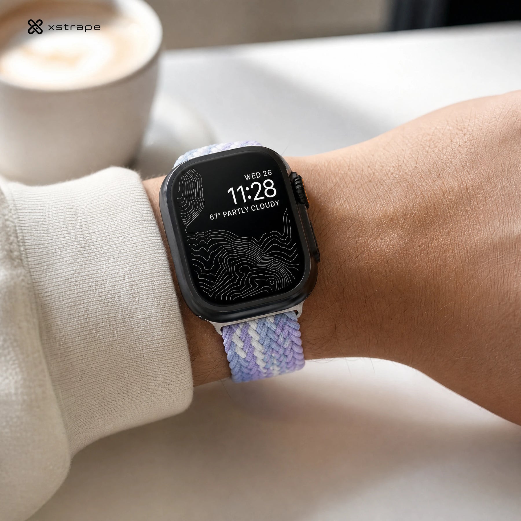 xstrape Pastel Braided Solo Loop Apple Watch Band - Soft Stretch Nylon Strap