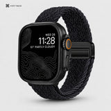 xstrape Black Braided Nylon Smartwatch Band with Rugged Sport Loop