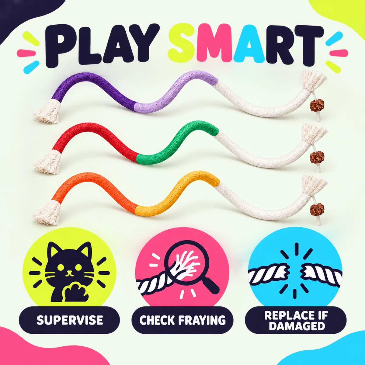 Cat rope safe play guidance