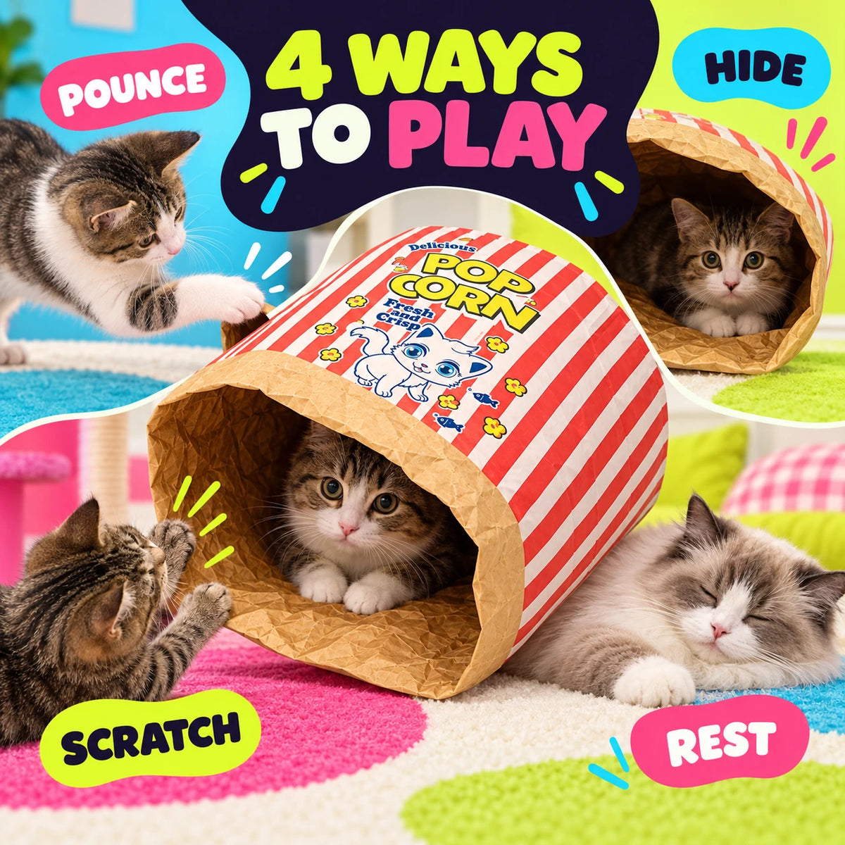 Cat hideout play modes