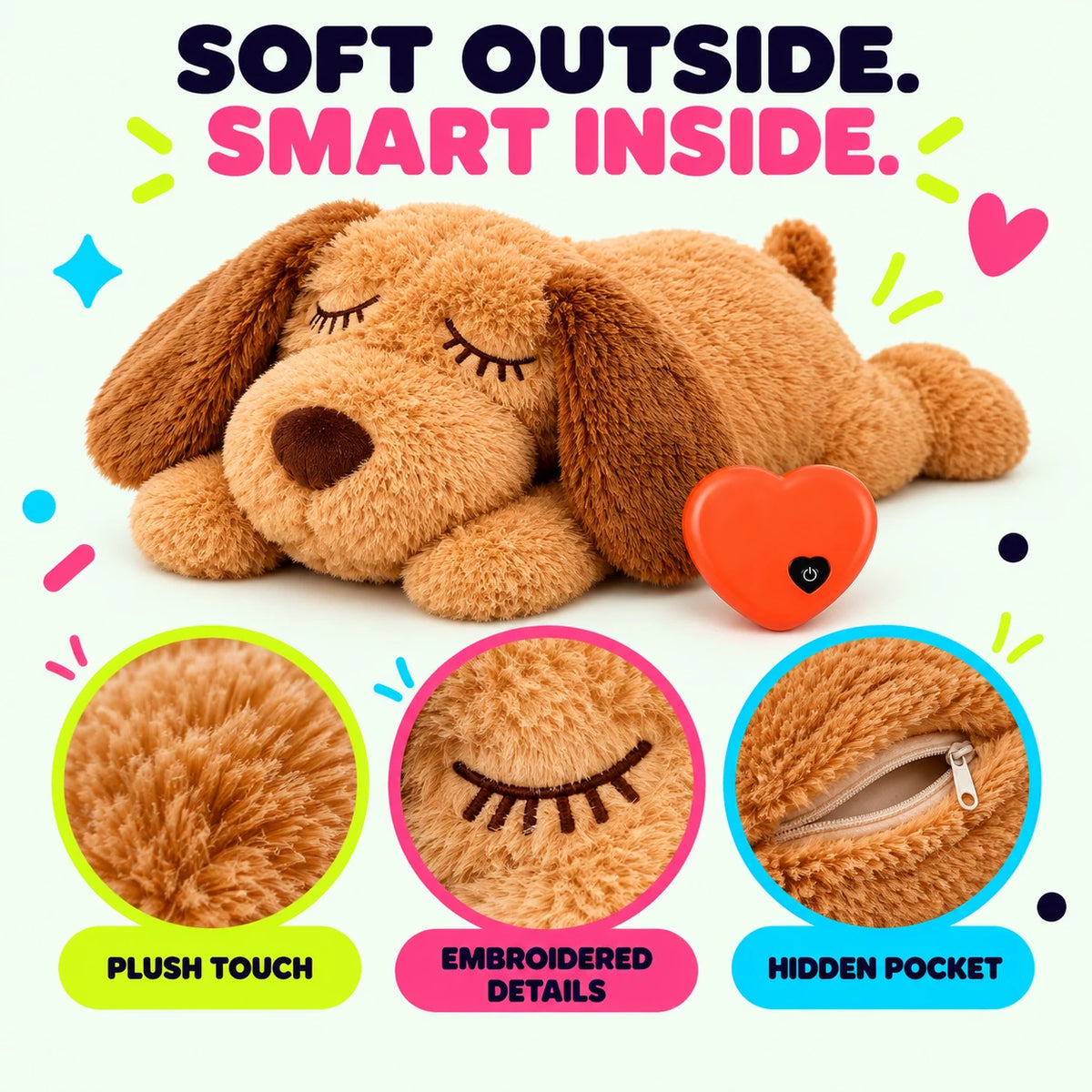 Soft plush material details