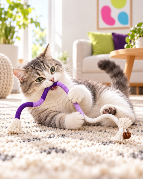 Organic cotton cat chew ropes