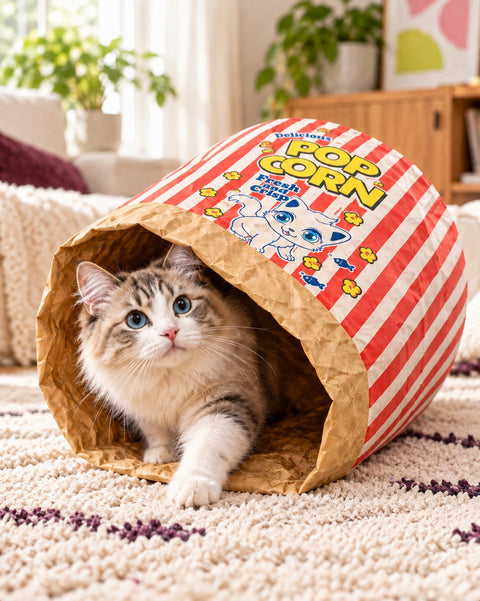 Crinkle cat hideout bag
