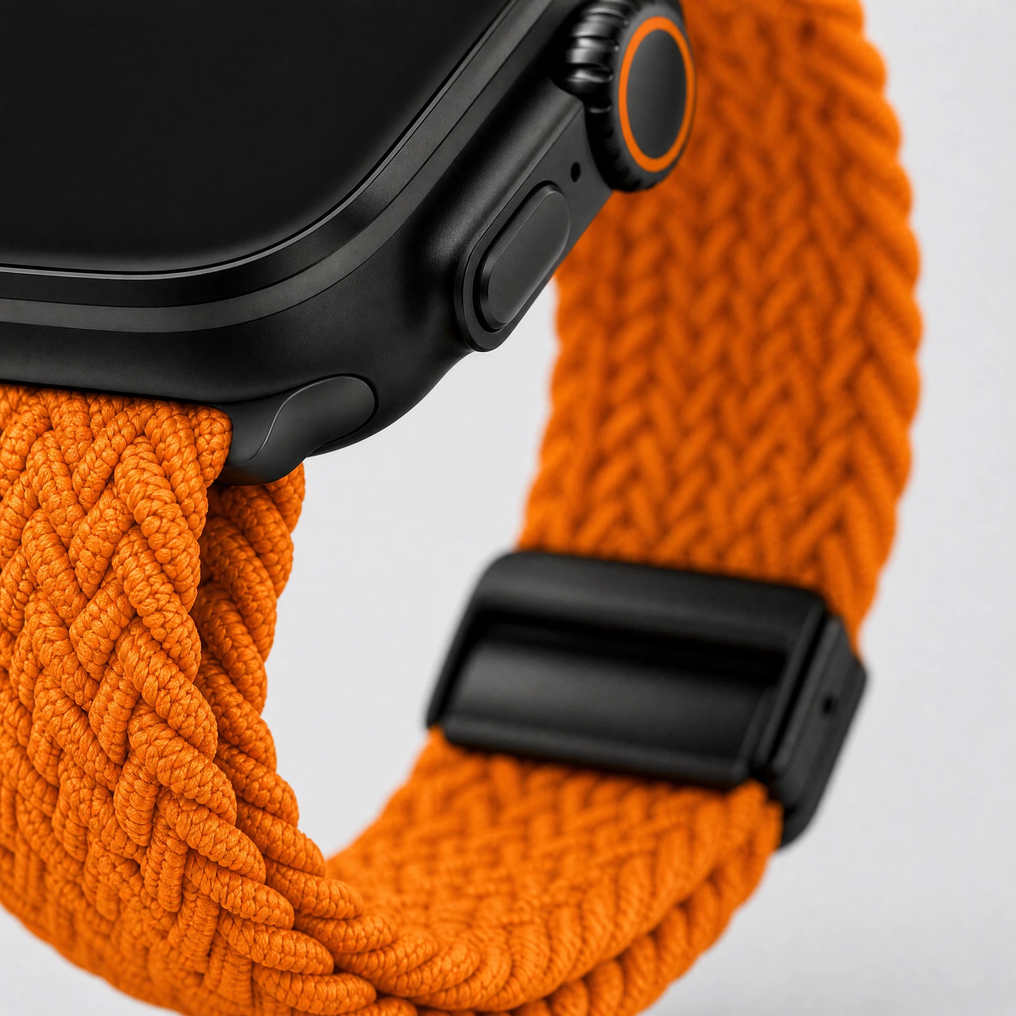Xstrape Stylish Smartwatch with Durable Orange Braided Band