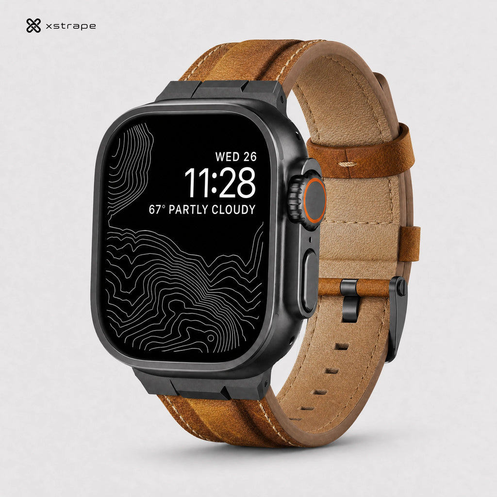 Xstrape Smartwatch with Leather Strap - Adventure Ready