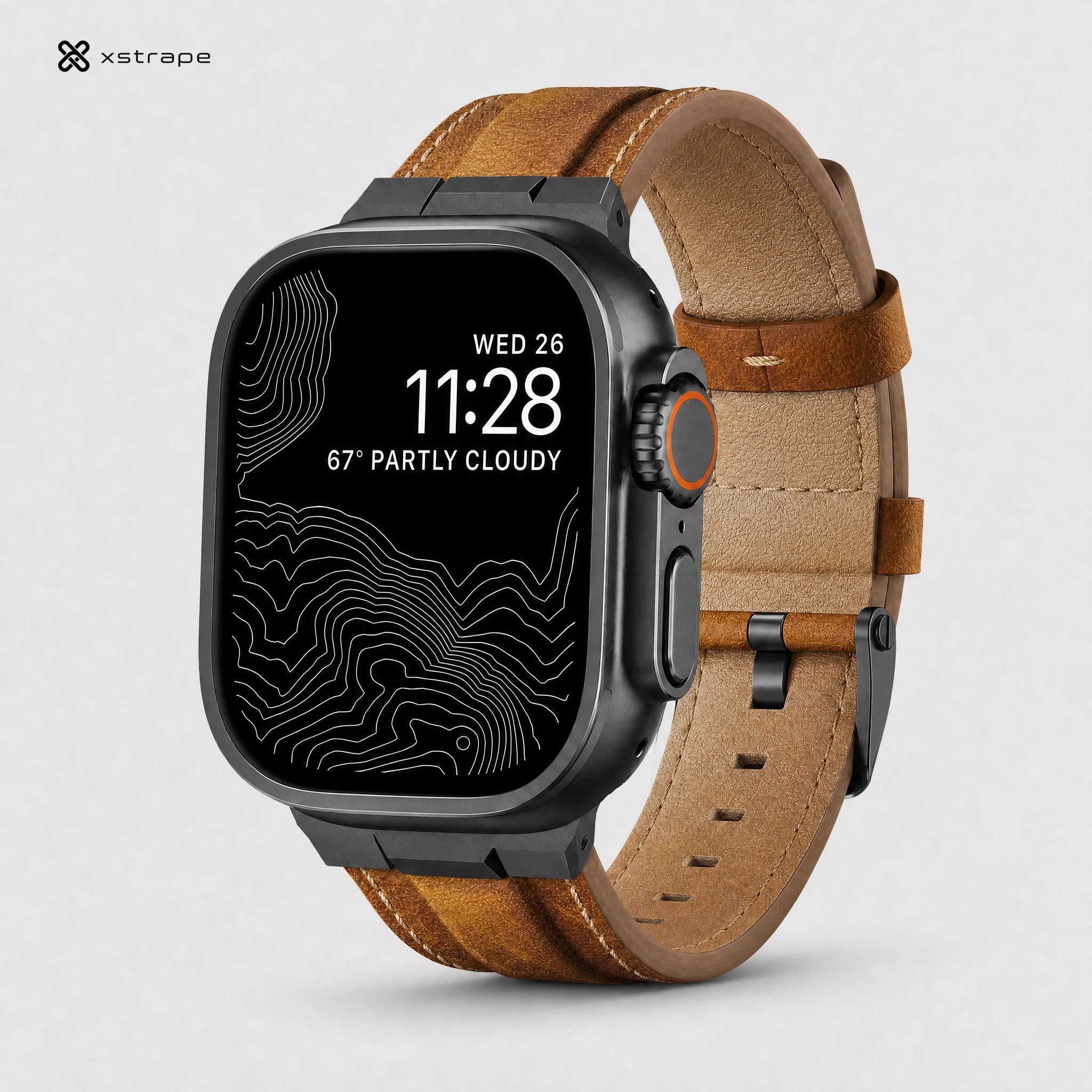 Xstrape Smartwatch with Leather Strap - Adventure Ready