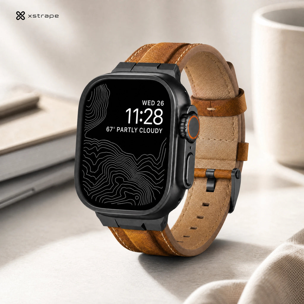 Xstrape Smartwatch with Leather Strap - Adventure Ready