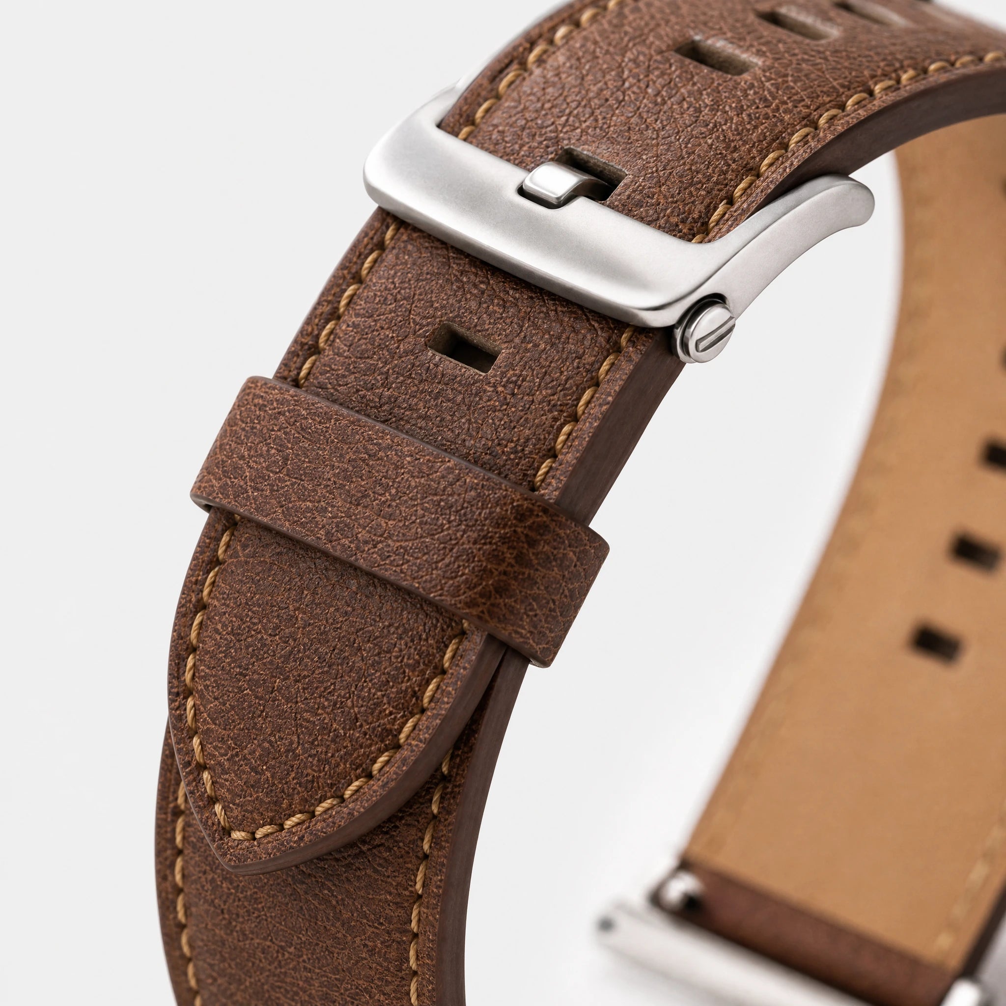 Xstrape Smartwatch with Brown Leather Band