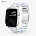 Iridiscent Stainless Steel Apple Watch Band
