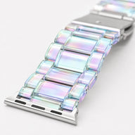 Iridiscent Stainless Steel Apple Watch Band