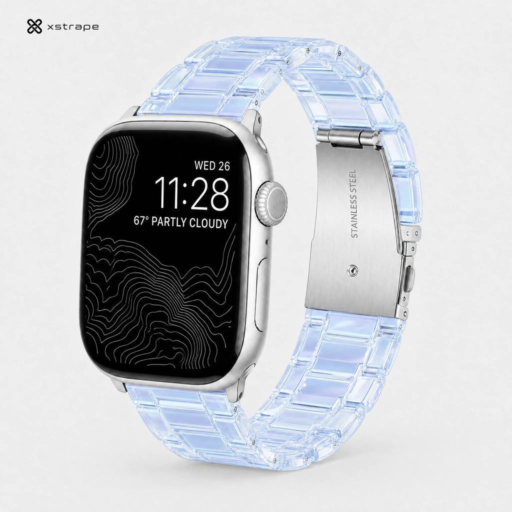 Xstrape Clear Blue Silicone Apple Watch Band