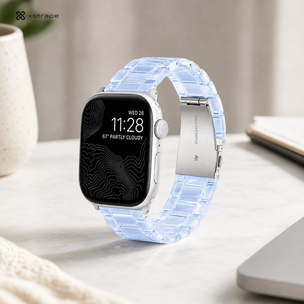 Xstrape Clear Blue Silicone Apple Watch Band