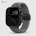 xstrape Gray Braided Loop Apple Watch Band - Stretch Nylon Strap for Apple Watch Ultra, Series 9, 8, 7, SE