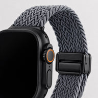 xstrape Gray Braided Loop Apple Watch Band - Stretch Nylon Strap for Apple Watch Ultra, Series 9, 8, 7, SE