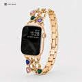 xstrape Gold Heart Charm Apple Watch Band with Crystal Accents
