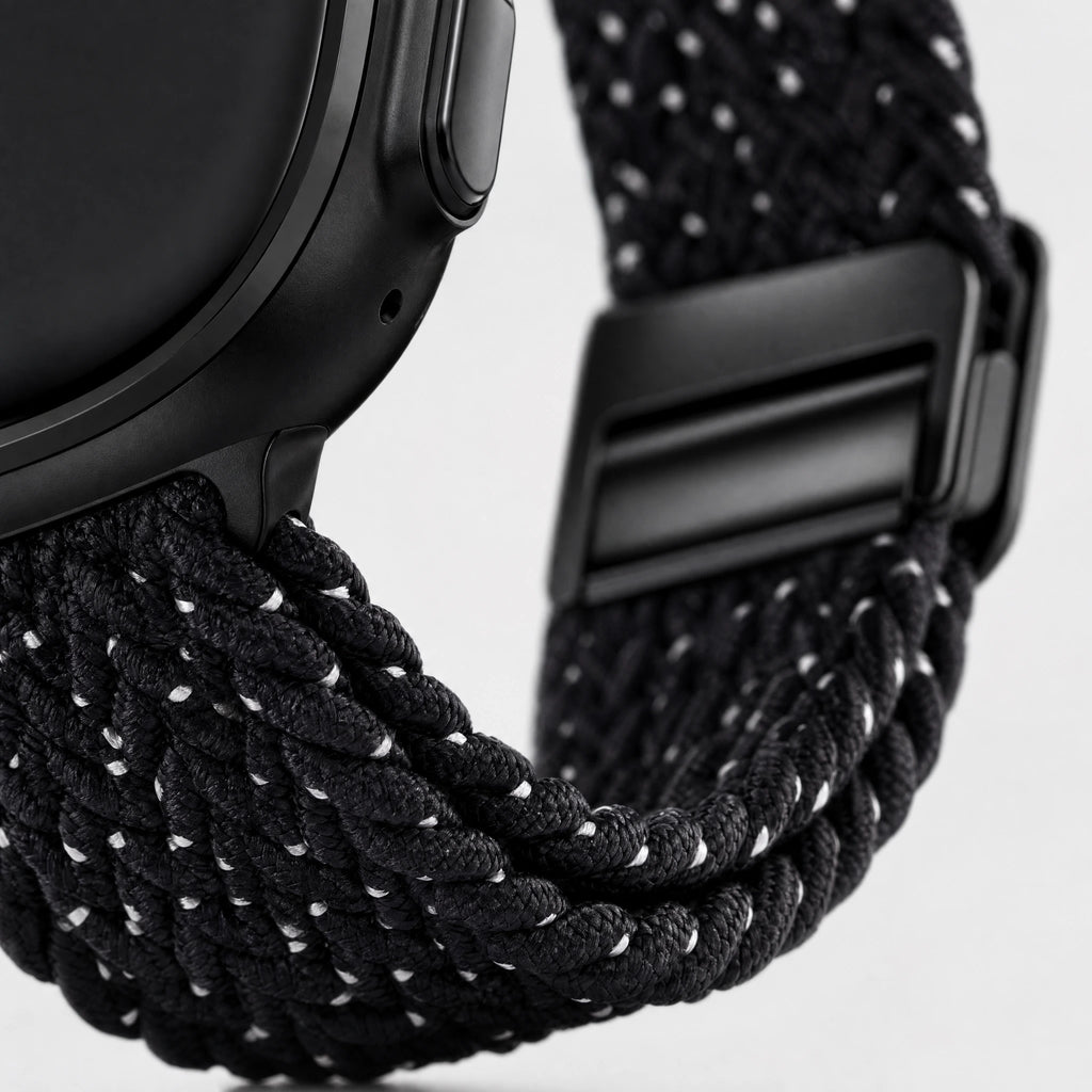 xstrape Black Reflective Braided Apple Watch Ultra Band