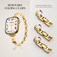 316L Stainless Steel Slim Crosslet Apple Watch Bracelet Band