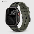 xstrape Rugged Olive Green Silicone Apple Watch Ultra Band