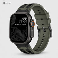 xstrape Rugged Olive Green Silicone Apple Watch Ultra Band