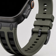 xstrape Rugged Olive Green Silicone Apple Watch Ultra Band