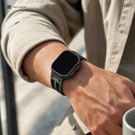 xstrape Rugged Olive Green Silicone Apple Watch Ultra Band