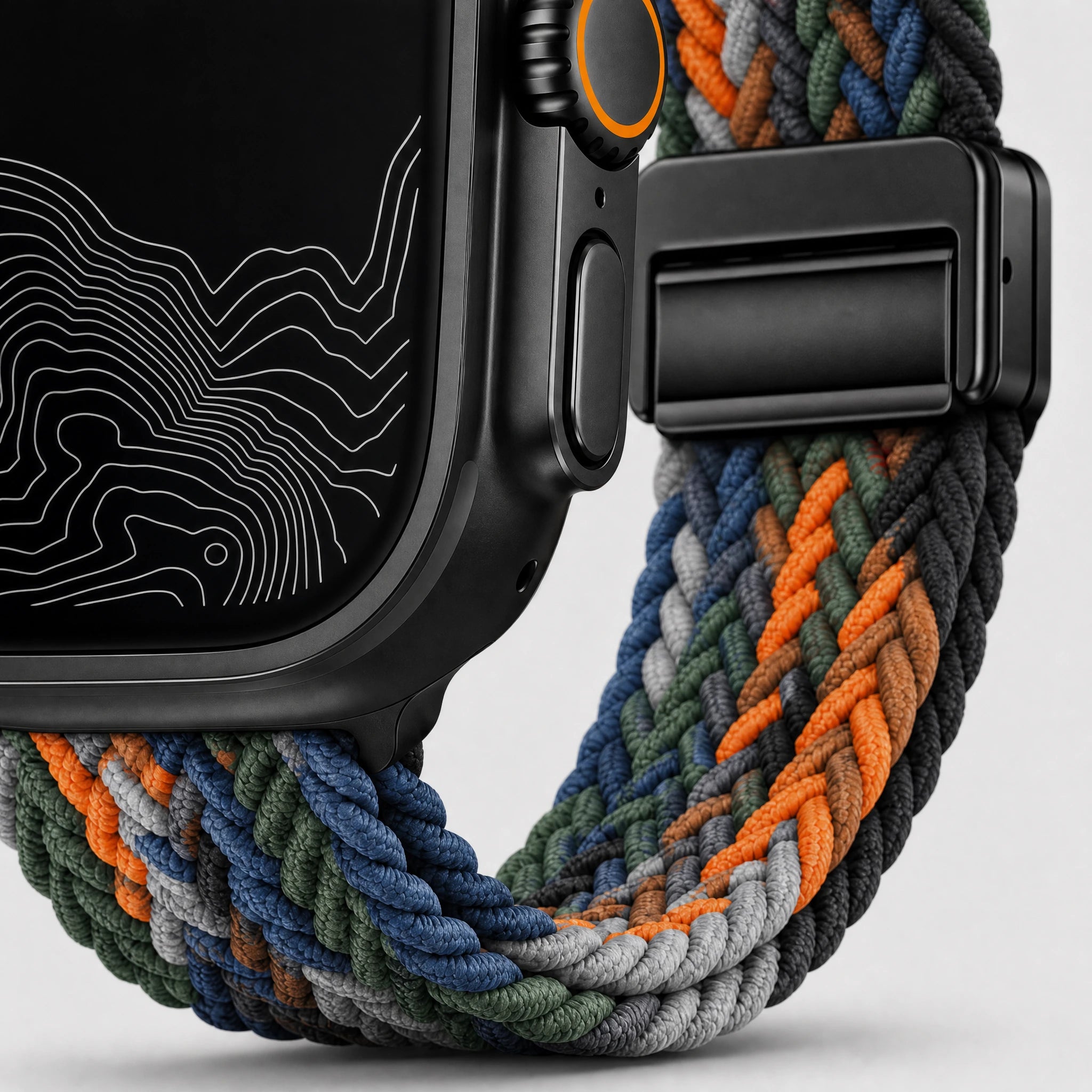 xstrape Braided Solo Loop Apple Watch Band - Stretch Nylon Sport Strap with Adjustable Buckle