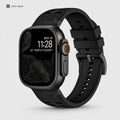 xstrape Rugged Black Silicone Smartwatch Band for Apple Watch Ultra