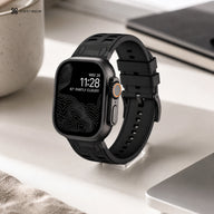 xstrape Rugged Black Silicone Smartwatch Band for Apple Watch Ultra