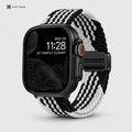 xstrape Black & White Braided Stretch Apple Watch Band