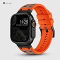 xstrape Orange Rugged Silicone Smart Watch Band with Protective Sport Design