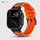 xstrape Orange Rugged Silicone Smart Watch Band with Protective Sport Design