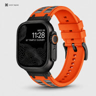 xstrape Orange Rugged Silicone Smart Watch Band with Protective Sport Design
