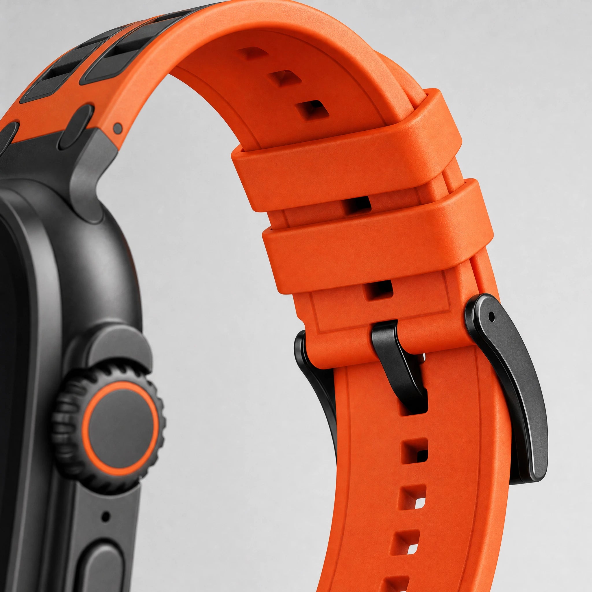 xstrape Orange Rugged Silicone Smart Watch Band with Protective Sport Design