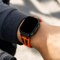 xstrape Orange Rugged Silicone Smart Watch Band with Protective Sport Design