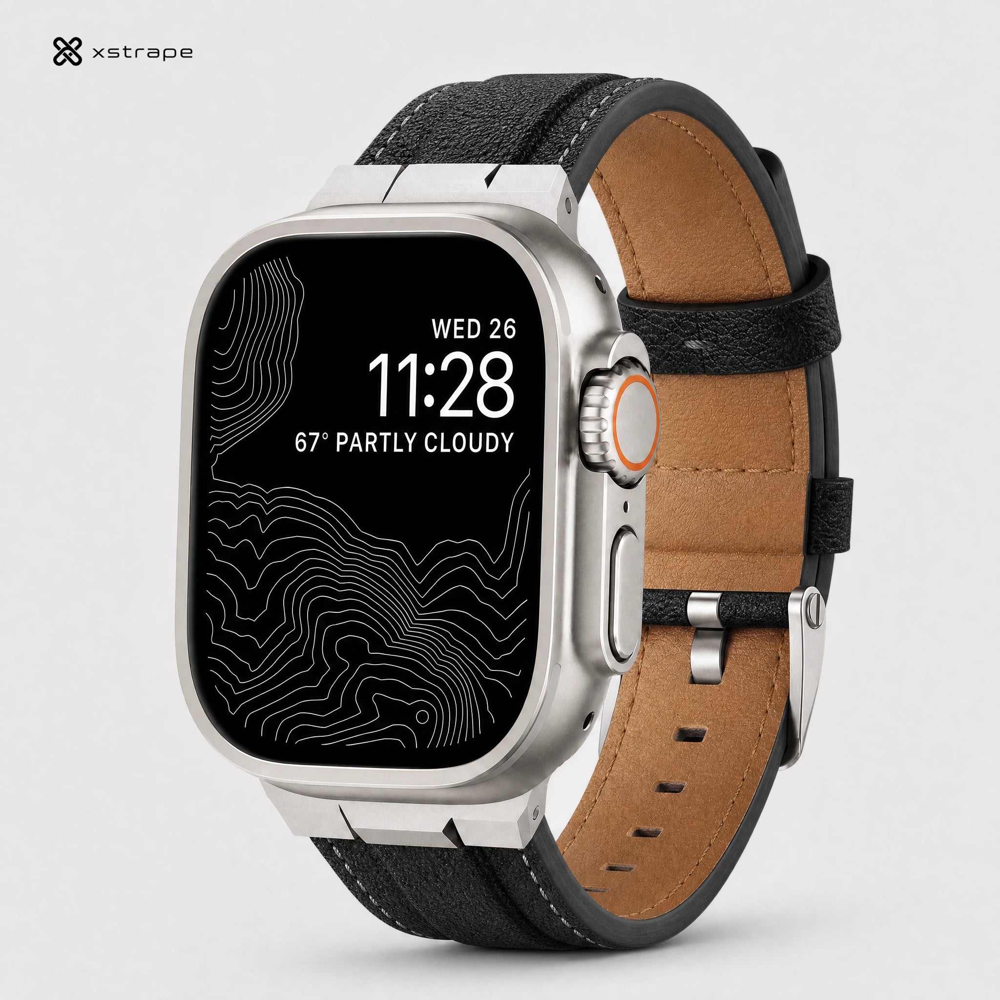 Xstrape Stylish Smart Watch with Leather Strap