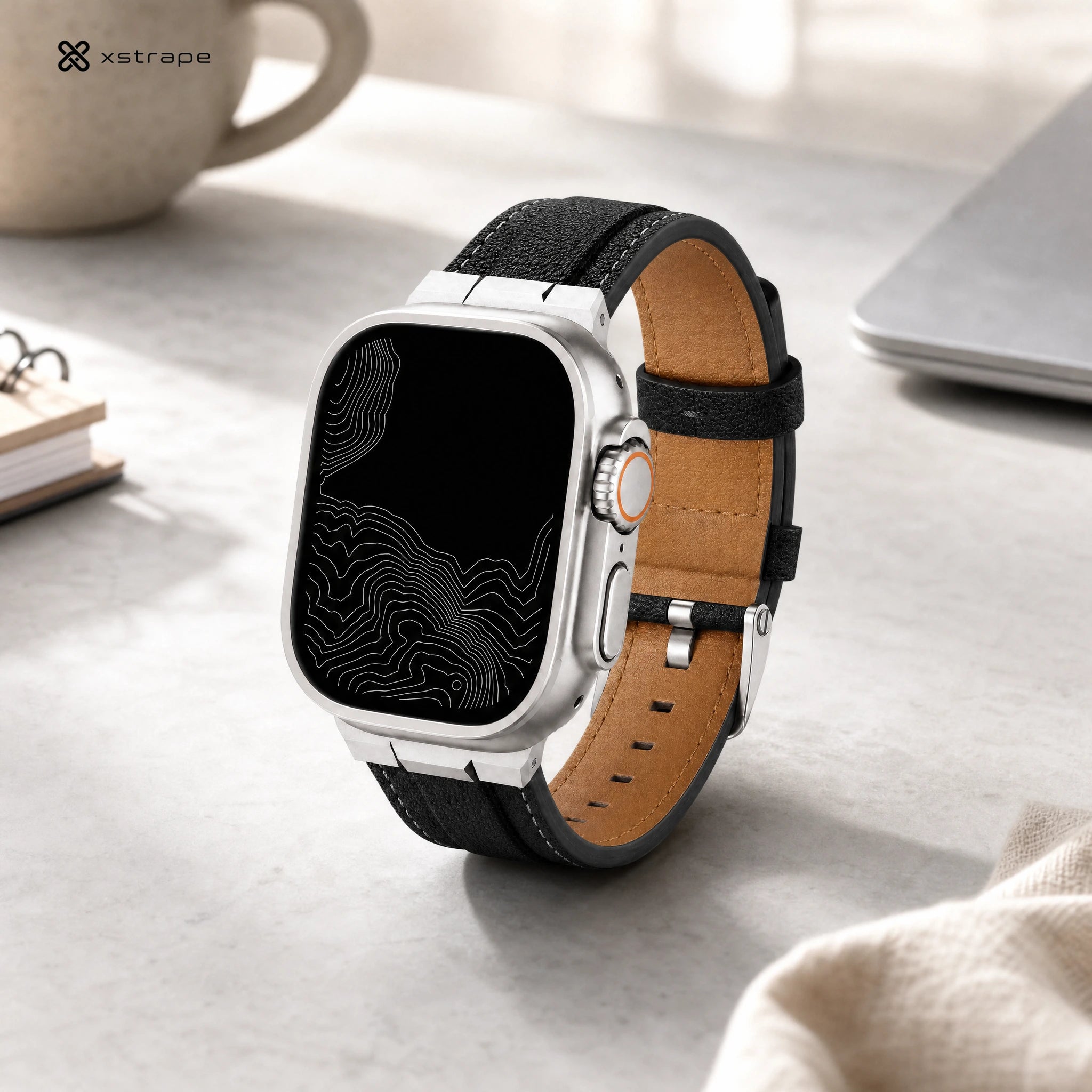 Xstrape Stylish Smart Watch with Leather Strap