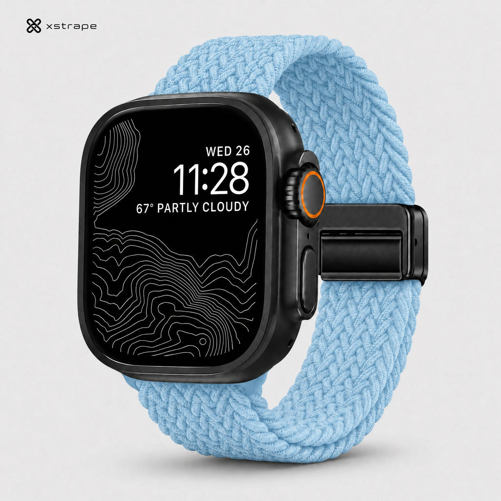 Xstrape Smartwatch with Stylish Blue Braided Band
