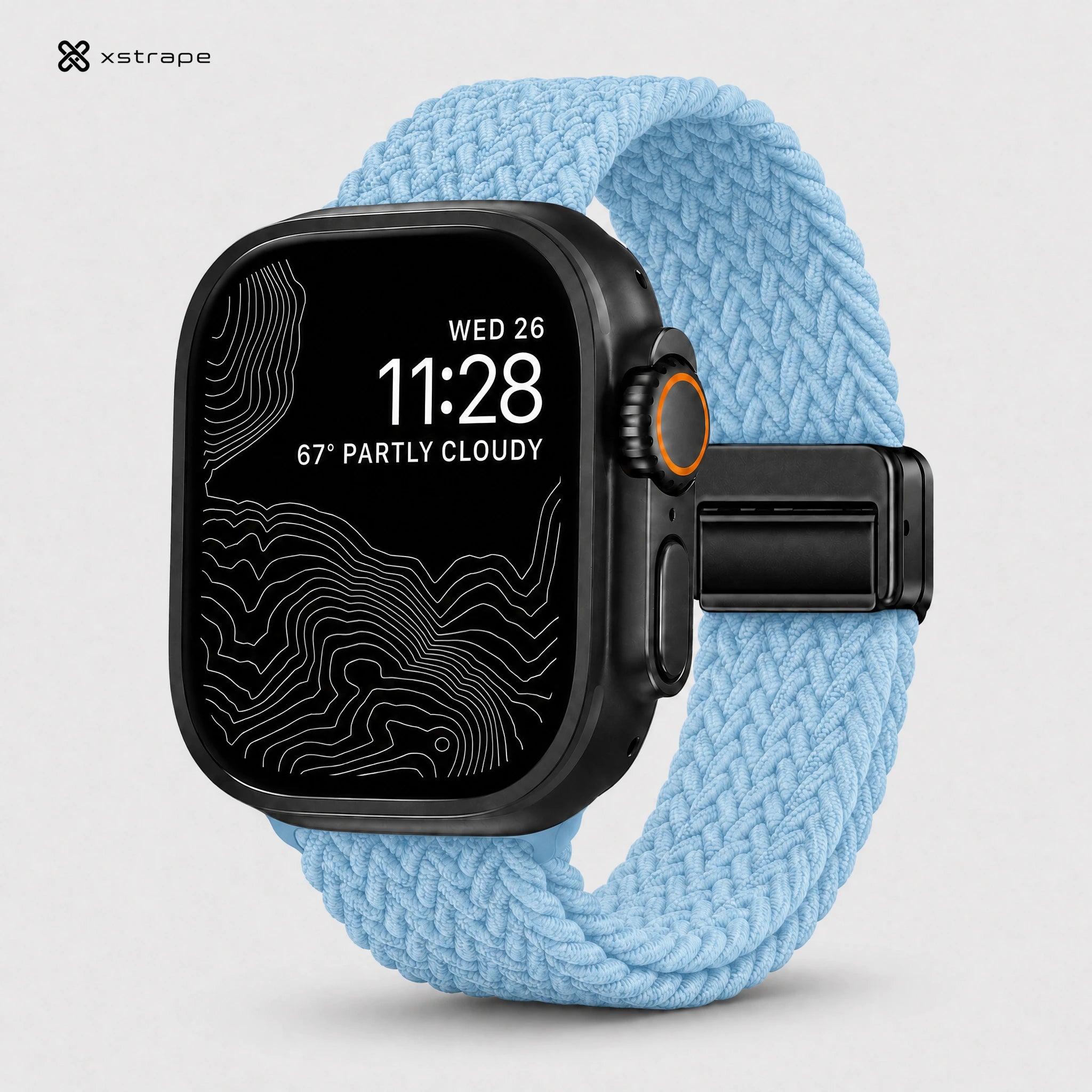 Xstrape Smartwatch with Stylish Blue Braided Band
