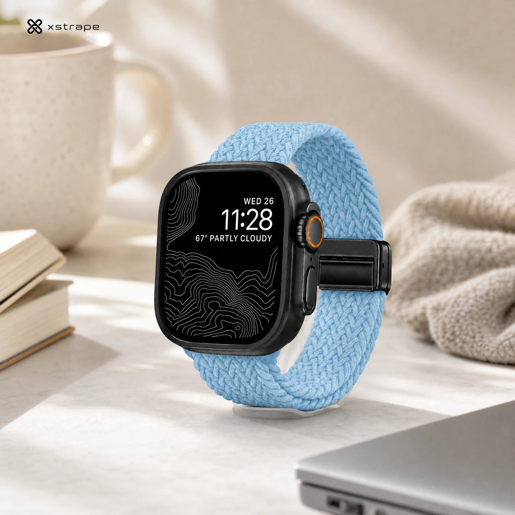 Xstrape Smartwatch with Stylish Blue Braided Band