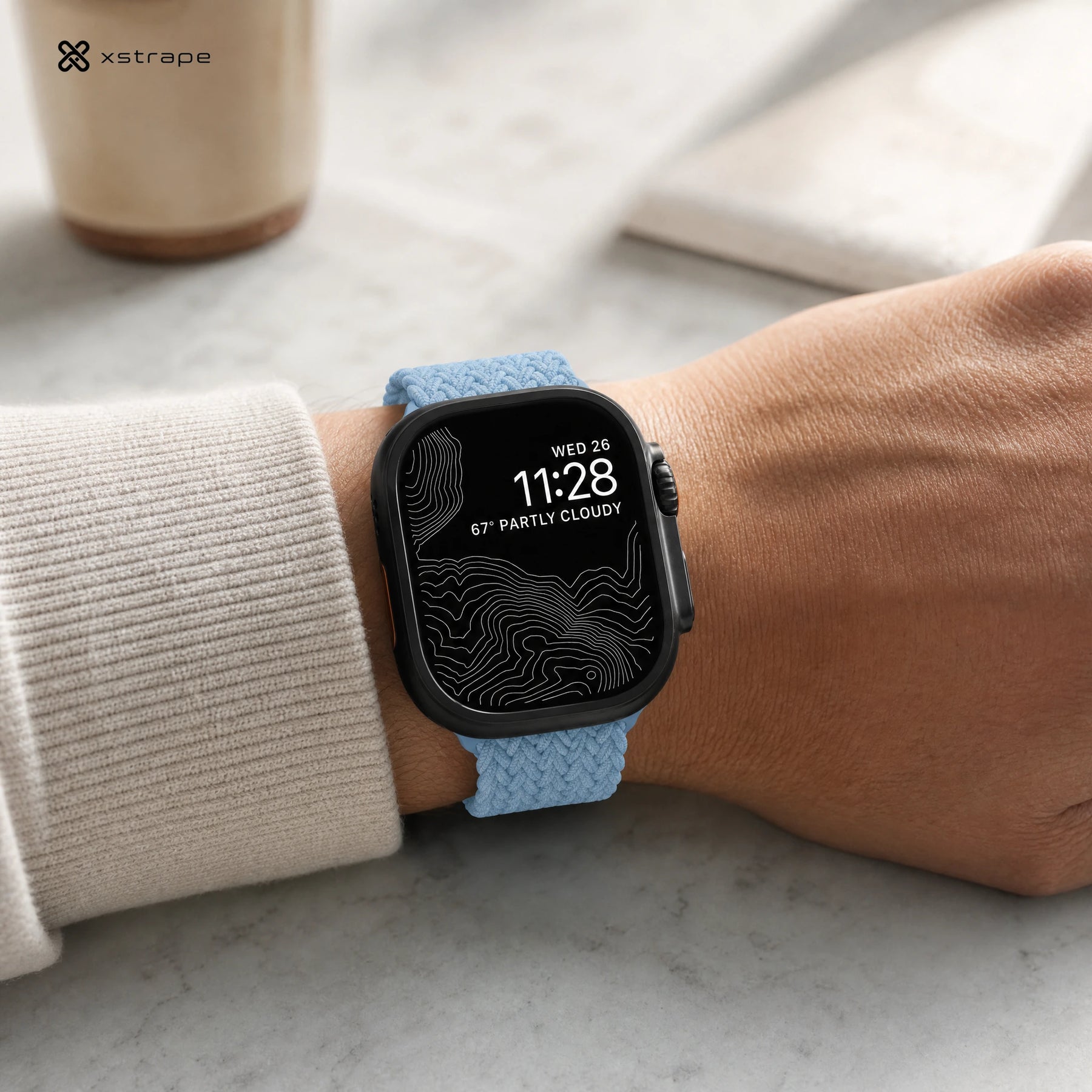 Xstrape Smartwatch with Stylish Blue Braided Band