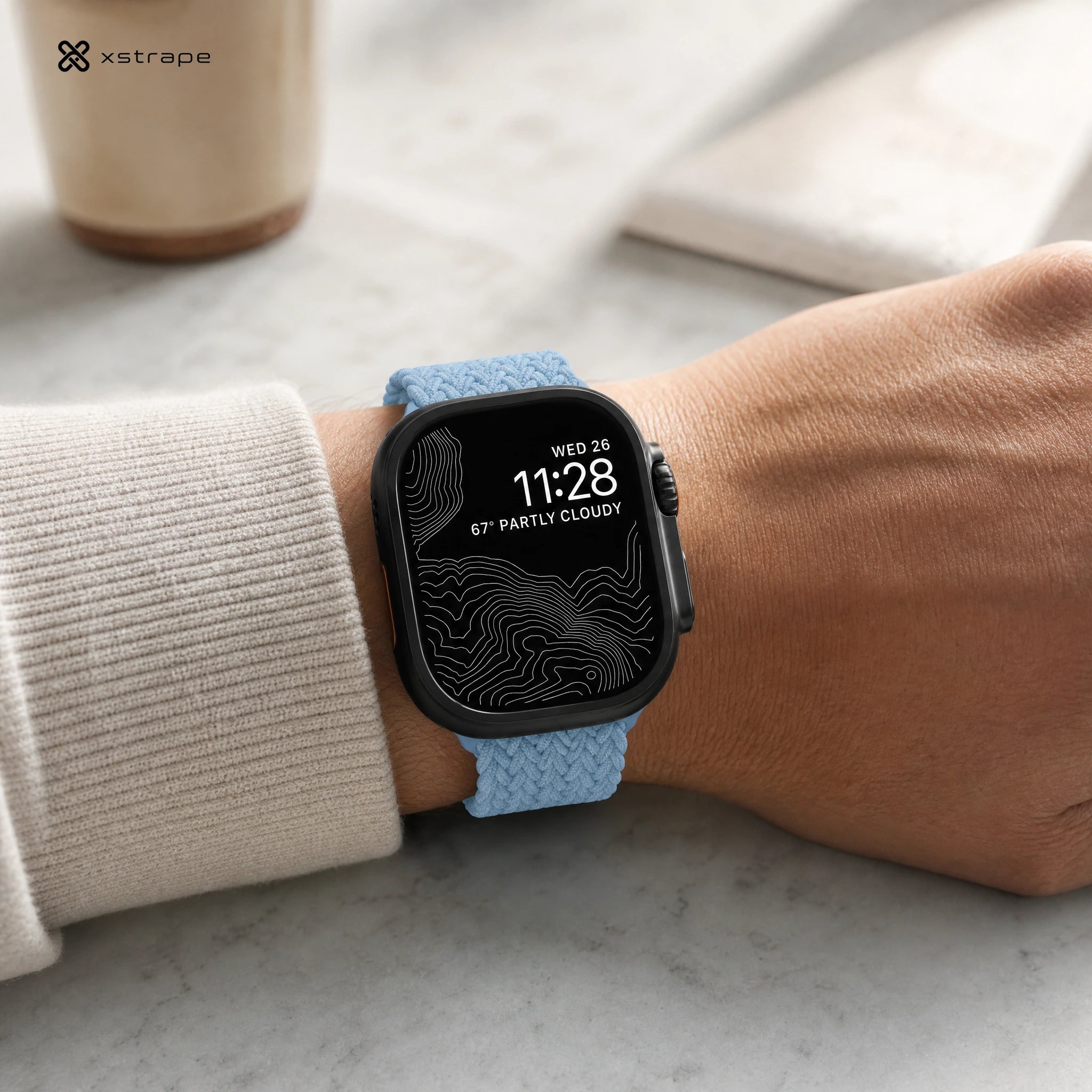 Xstrape Smartwatch with Stylish Blue Braided Band