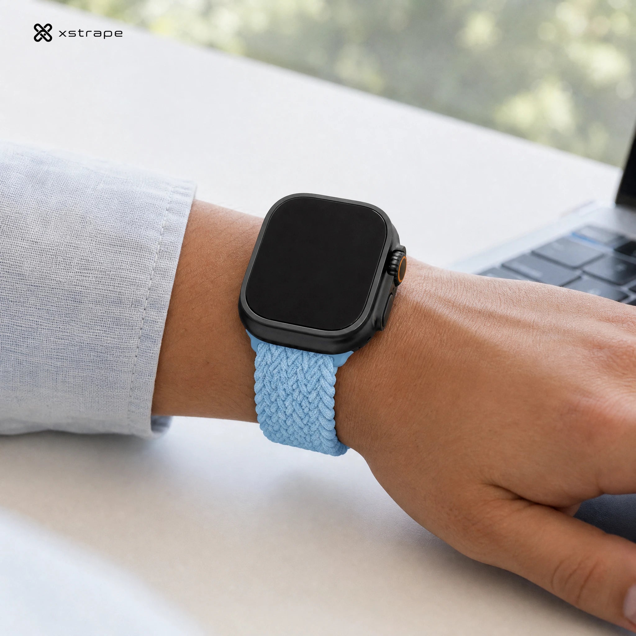 Xstrape Smartwatch with Stylish Blue Braided Band