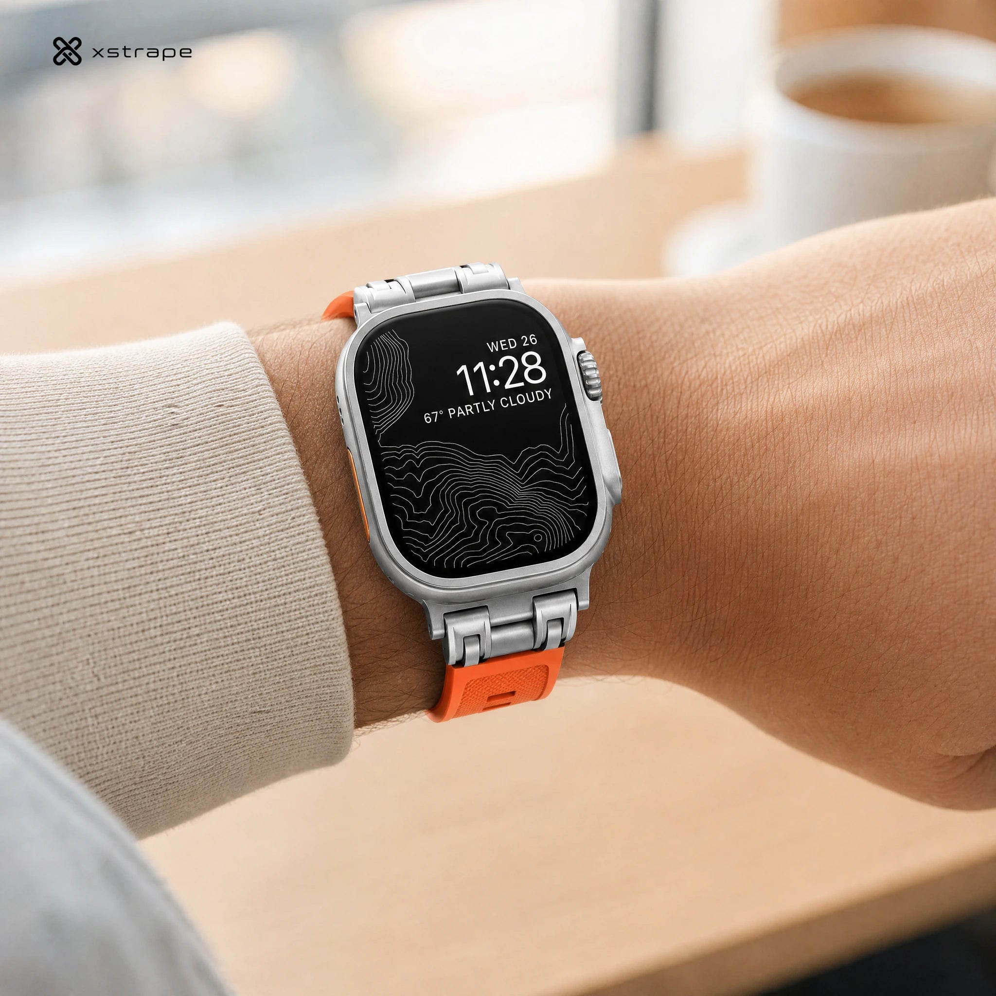Xstrape Weatherproof Smartwatch with Stainless Steel Band