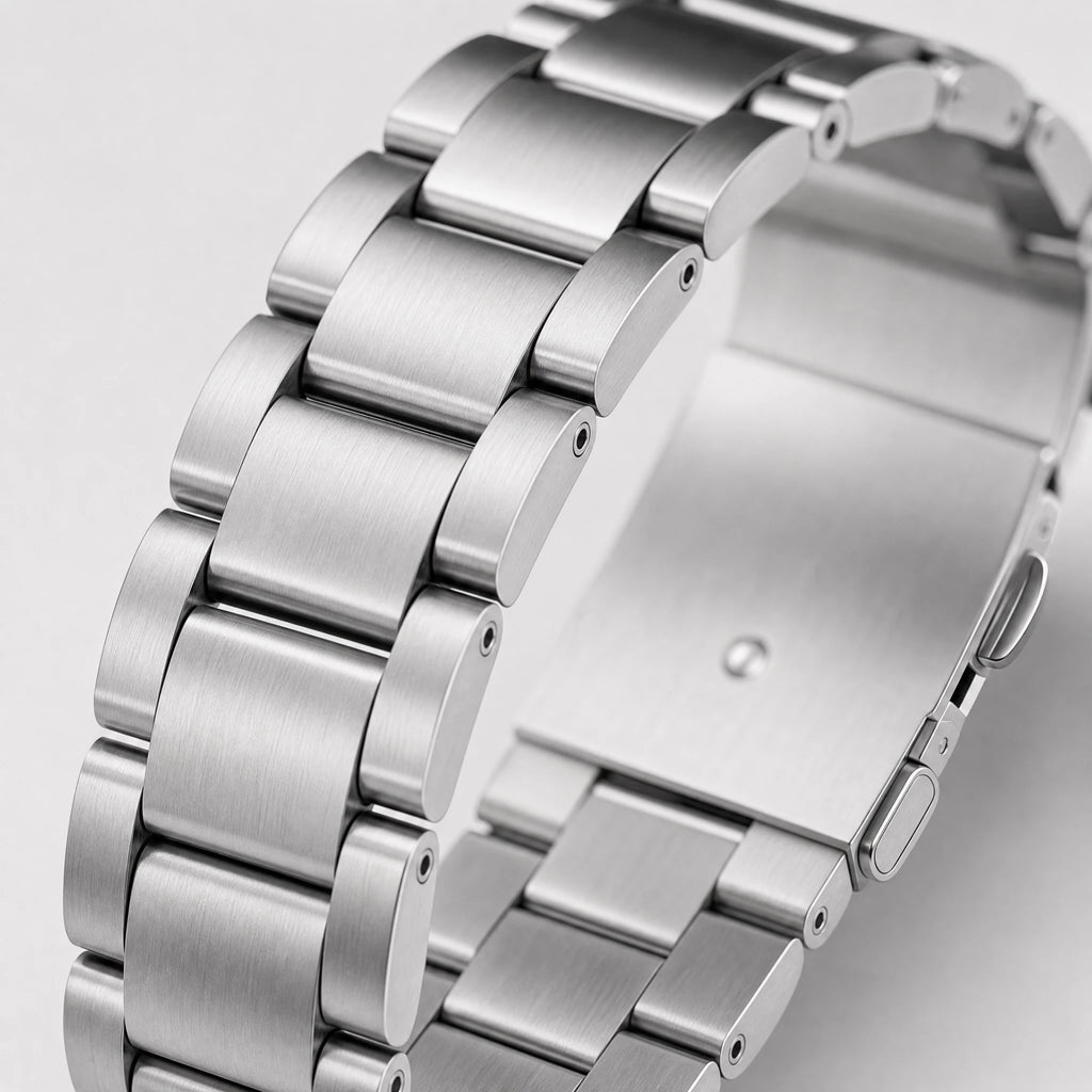 xstrape Silver Stainless Steel Apple Watch Band with Rugged Protective Case