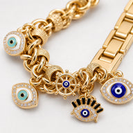 xstrape Gold Evil Eye Charm Apple Watch Band for Women