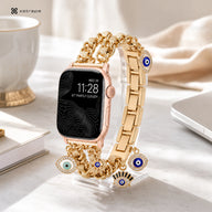 xstrape Gold Evil Eye Charm Apple Watch Band for Women