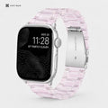 xstrape Pink Transparent Stainless Steel Apple Watch Band with Butterfly Clasp